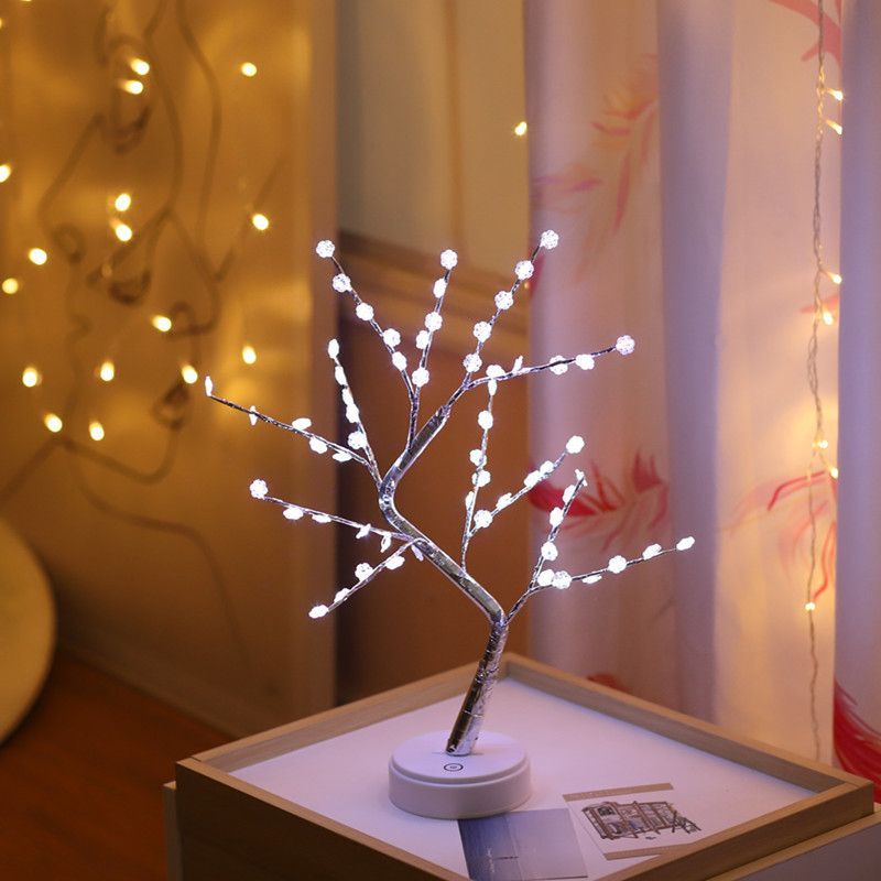 Pearl Night Light Tree, LED Decorative Lamp, Bedroom Decoration, Couple Bedroom, Entryway Decoration, Bedside Lamp, Christmas Decoration, Halloween Decoration