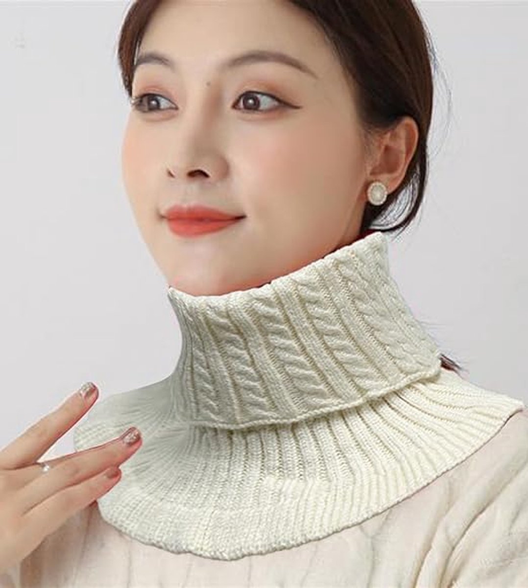 Pieces Faux Turtleneck - Faux Longneck Sweater - Women's Turtleneck - Women's Blouse Collar - Patch Turtleneck - Knitted Collar - Faux Knitted Collar โ image 5