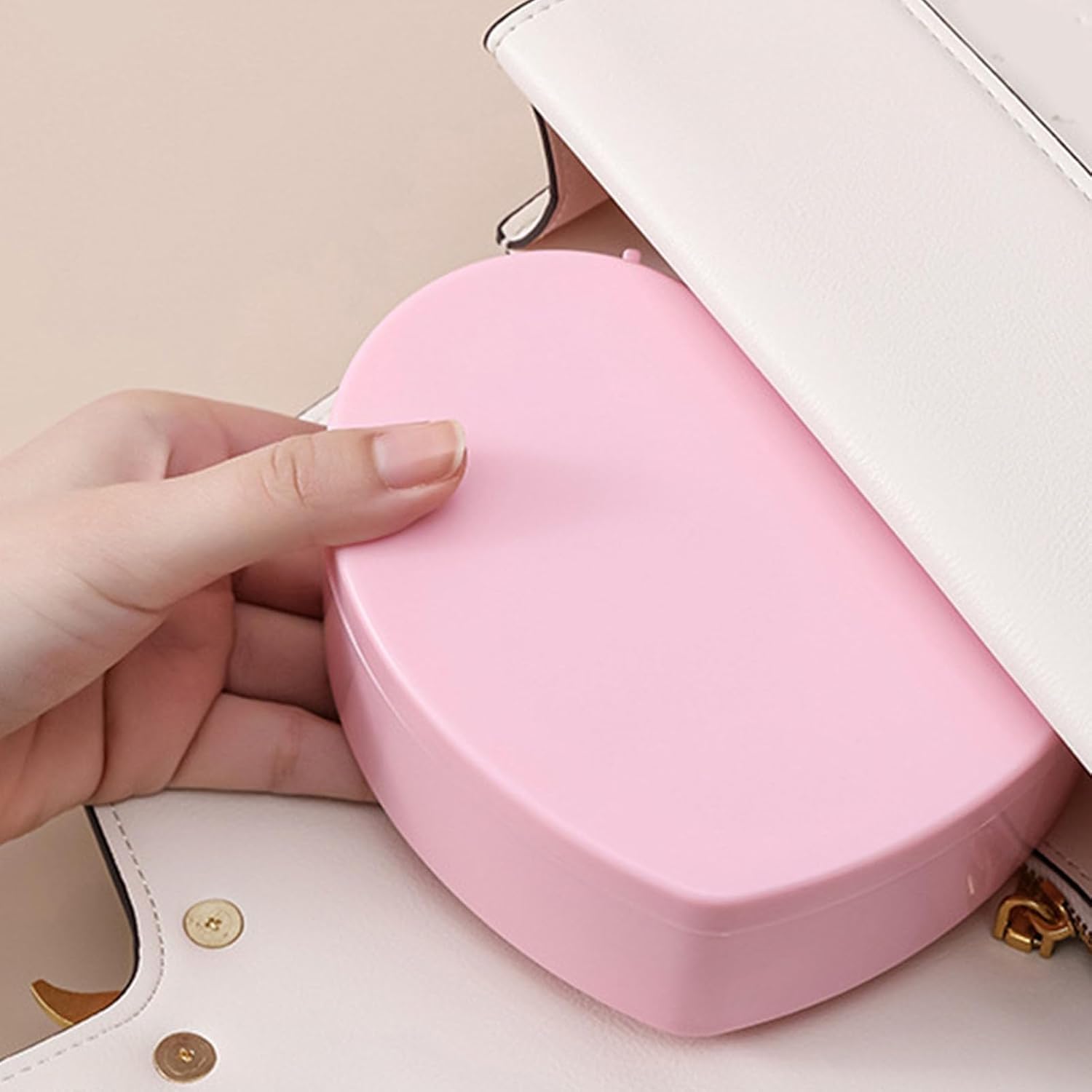 Girls Jewelry Box, 2 Layer Holder Organizer Heart Shape Portable Case with Mirror Travel for Earrings Rings Necklaces โ image 5