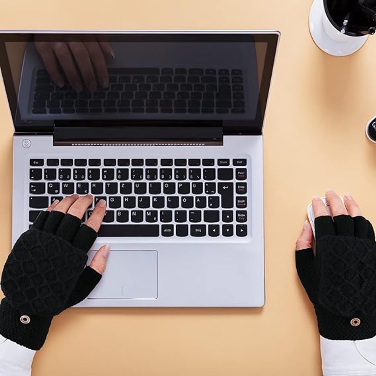 2 Pairs USB Heated Gloves - Electric Heating - Double-Sided Heating - Knitted Heated Gloves - Warm Winter Gloves - Gloves with Heating - Gloves - Winter — image 2