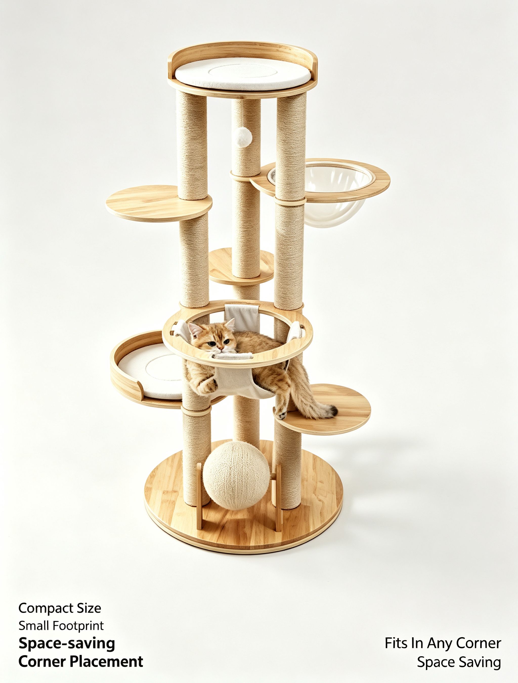 Classic Solid‑Wood Cat Tree — image 4
