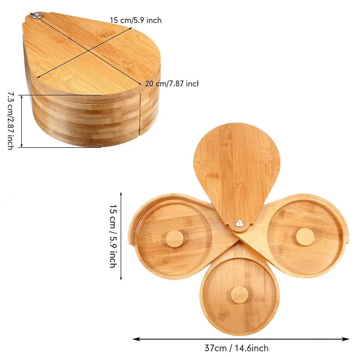 Bamboo Salt Jar Spice Container with Lid for Cooking Seasoning Storage Home Use — image 3