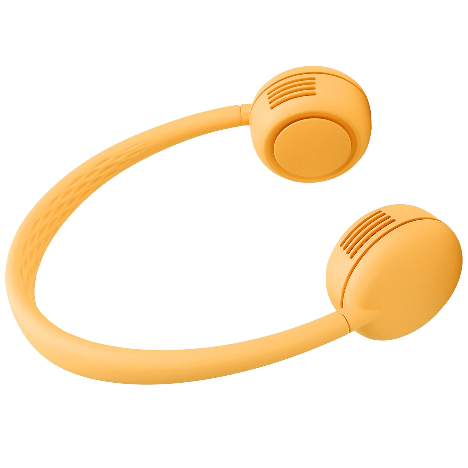 Fanless Hanging Neck Fan Adjustable USB Charging Silent Sports Fan for Home School OutdoorYellow 2000mAh — image 4