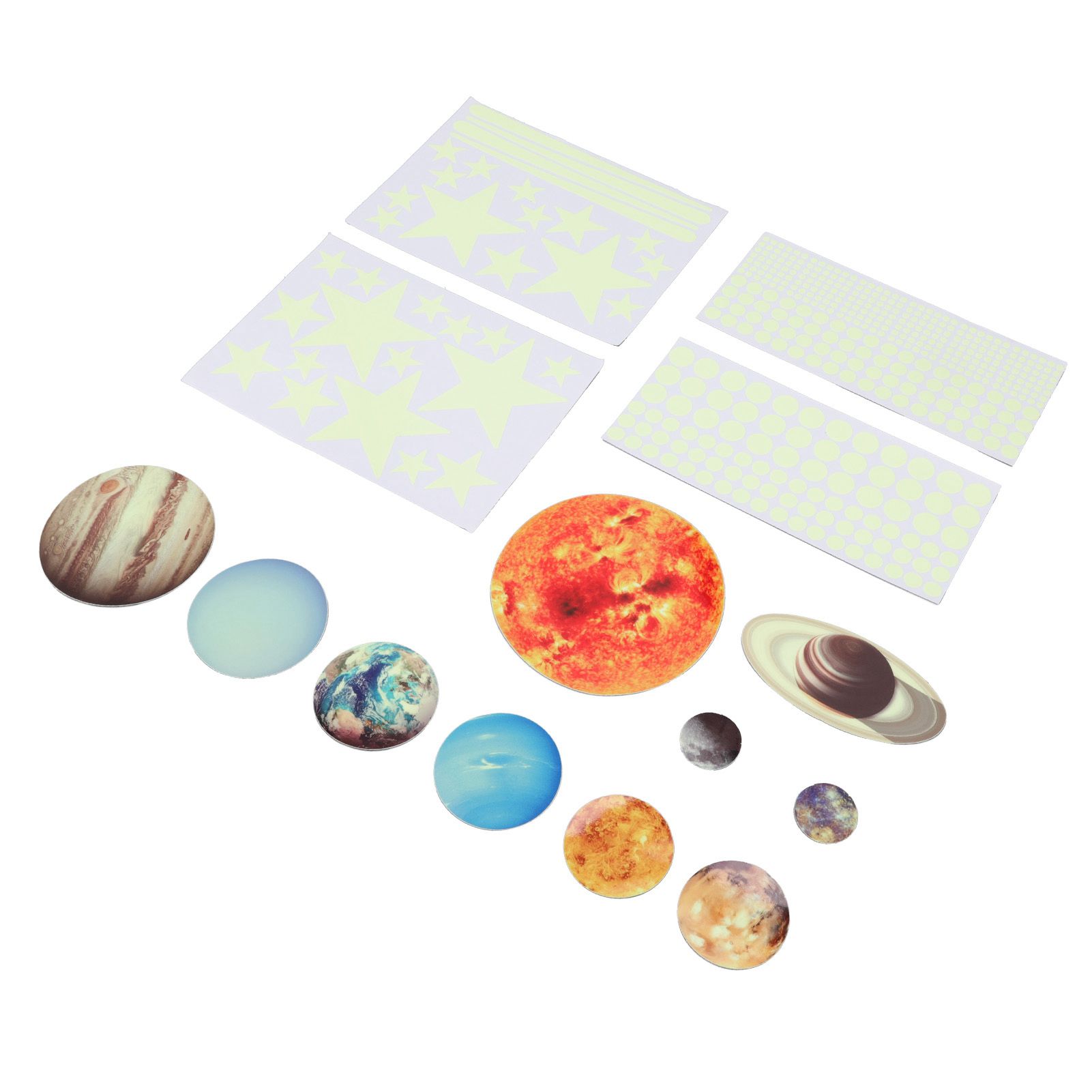 14pcs Glowing Planets Wall Stickers Glow in The Dark Star Solar System Decal for Children Bedroom Nursery Mini Solar System โ image 4