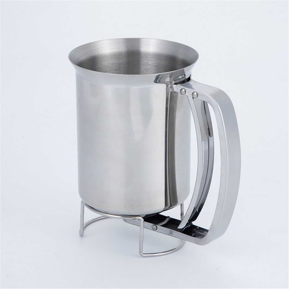 Pancake Batter Dispenser with Funnel, 1000ml, Stainless Steel, for Baking Cupcakes Muffins Crepes Waffles โ image 2
