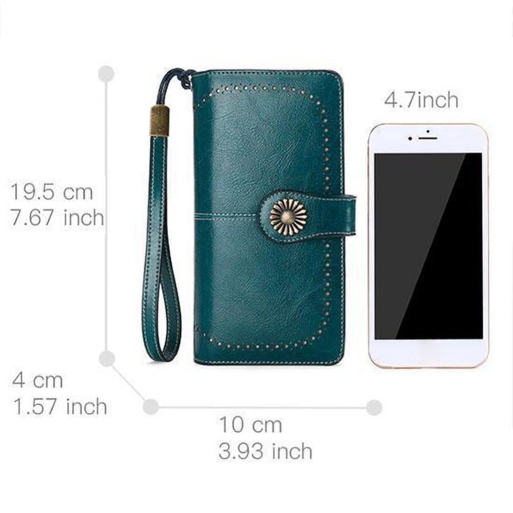 Wristlet Women's Elegant Clutch Wallet, Black Brown โ image 4