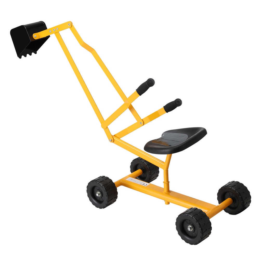 Keezi Kids Ride On Car Digger Bulldozer Sandpit Play Toys Rotate Seat Yellow โ image 3