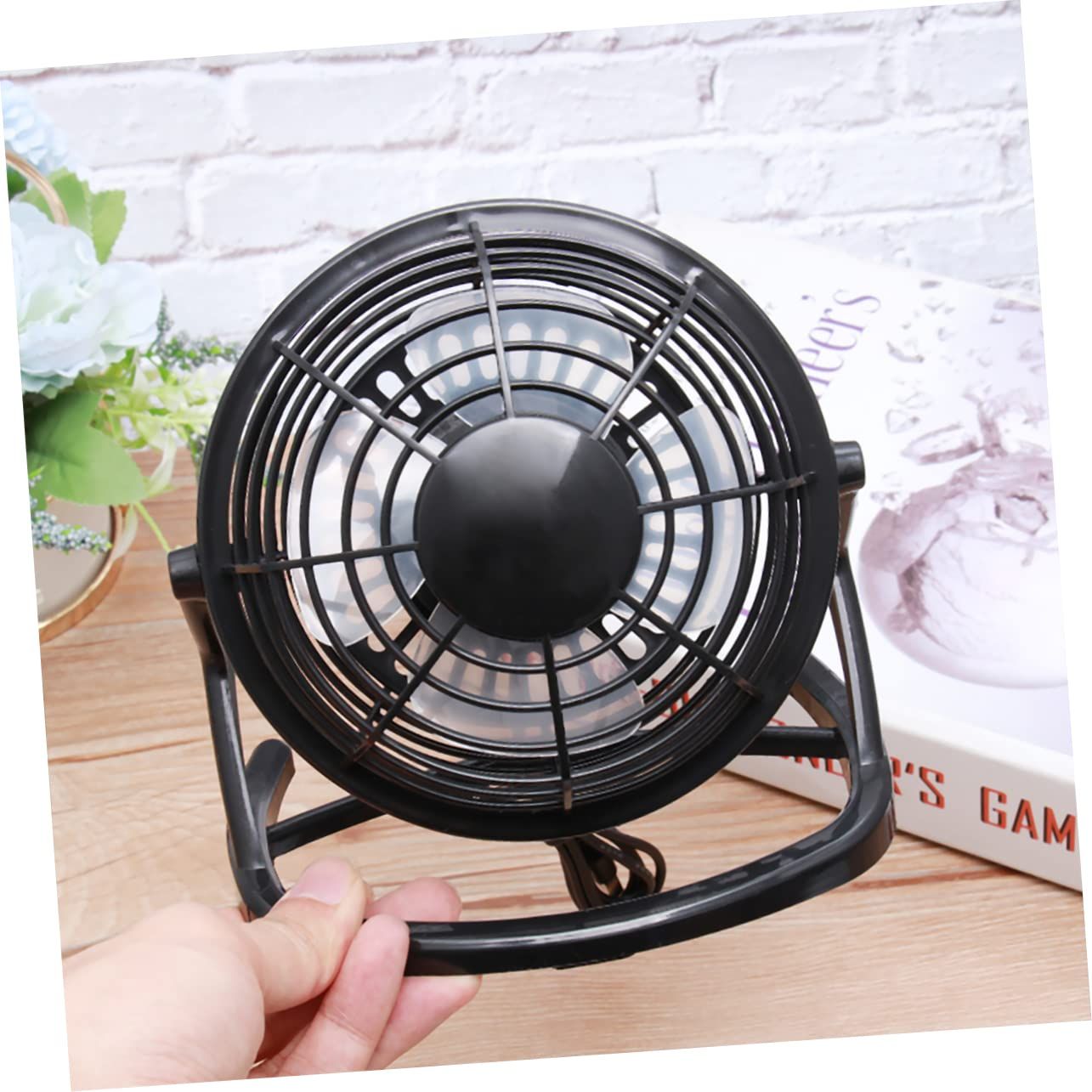 Rechargeable Batteries Small Exhaust Fan Desk Fans Small Quiet Electric Plug in Rechargable Batteries Small Table Fan Student — image 3