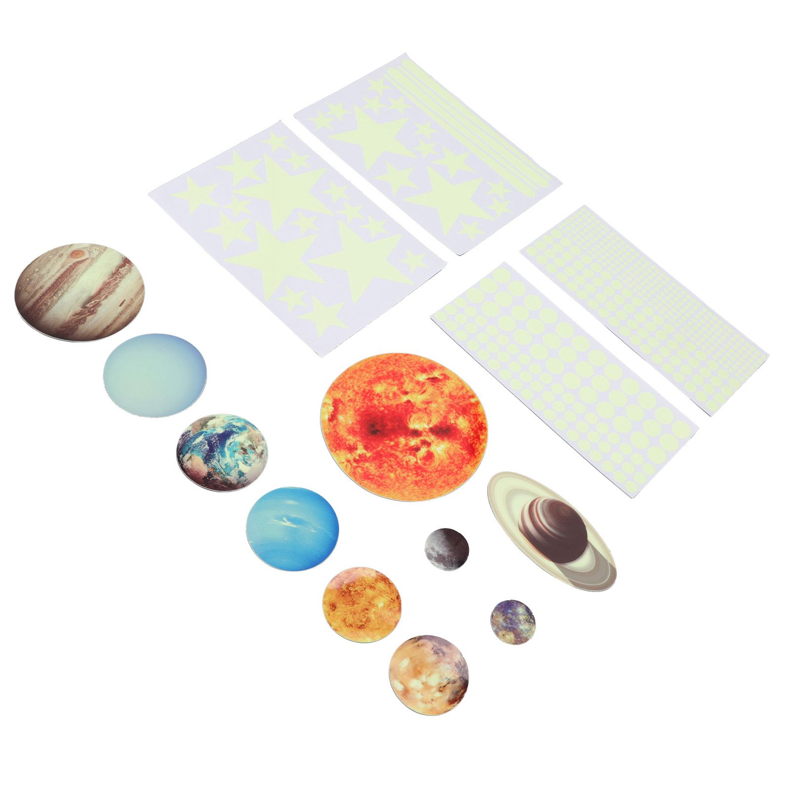 14pcs Glowing Planets Wall Stickers Glow in The Dark Star Solar System Decal for Children Bedroom Nursery Mini Solar System โ image 5