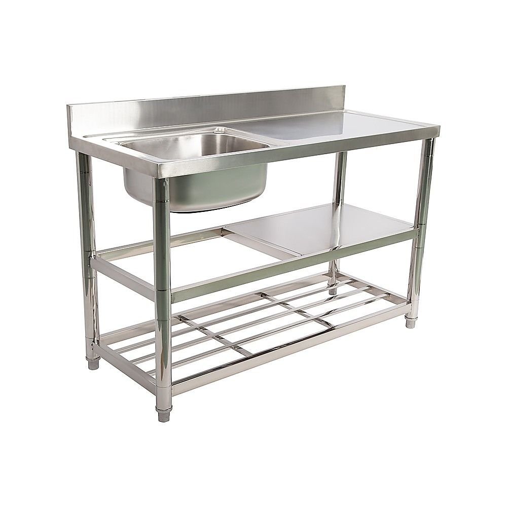 Freestanding Stainless Steel Kitchen Sink 120 × 50 × 79cm – Commercial Utility Wash Basin — image 2