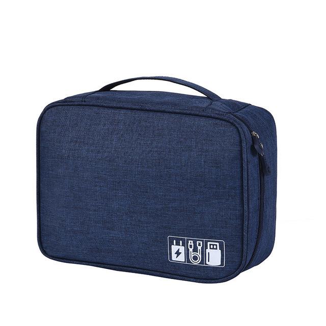 Navy Blue Data Storage Bag - Organizer for Cables, Chargers & Tech Accessories — image 2