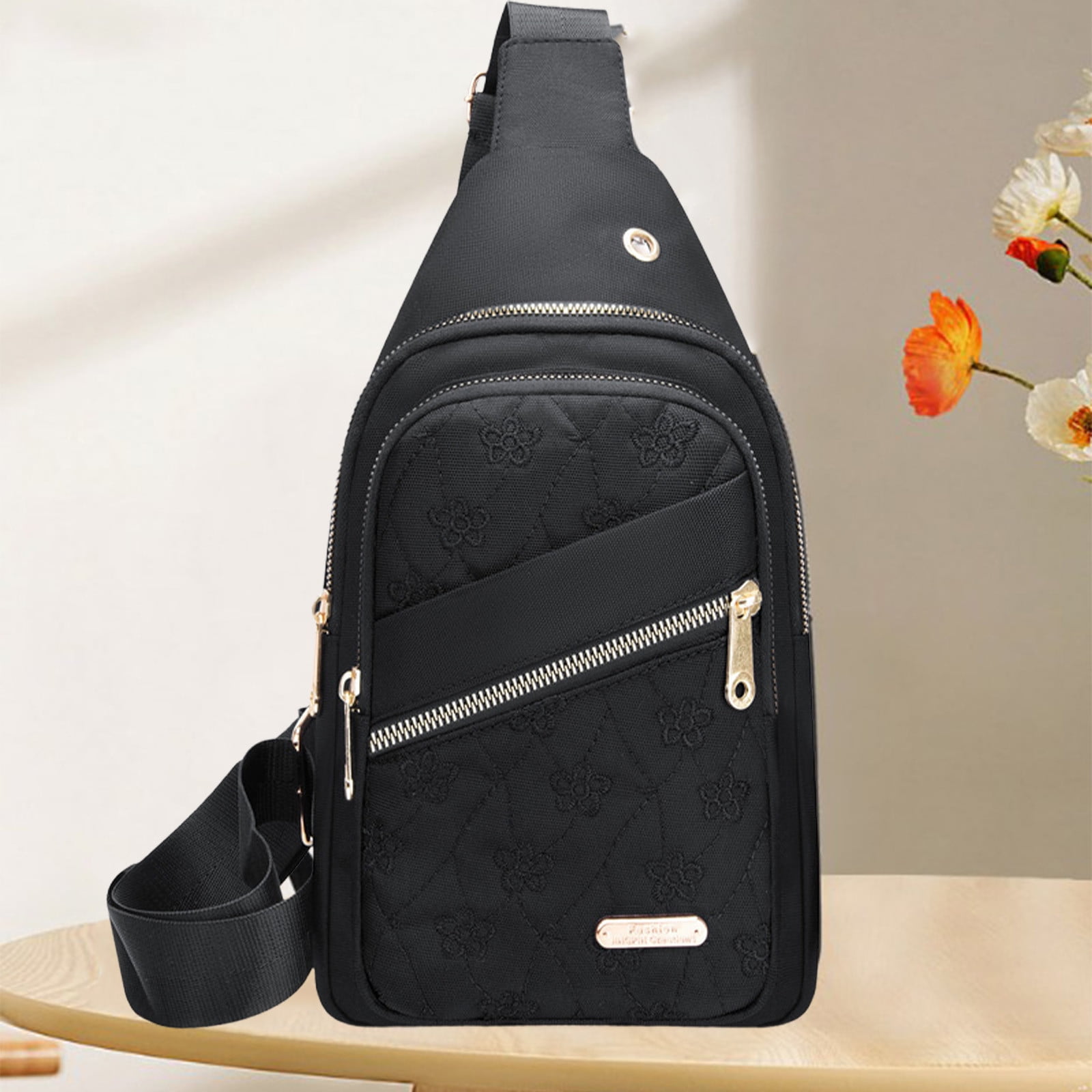 Sling Bag for Women, Crossbody Sling Backpack Small Sling Bag Multipurpose Crossbody Shoulder Bag Travel Hiking Backpack, Sling Bag for Men #5-Black — image 6