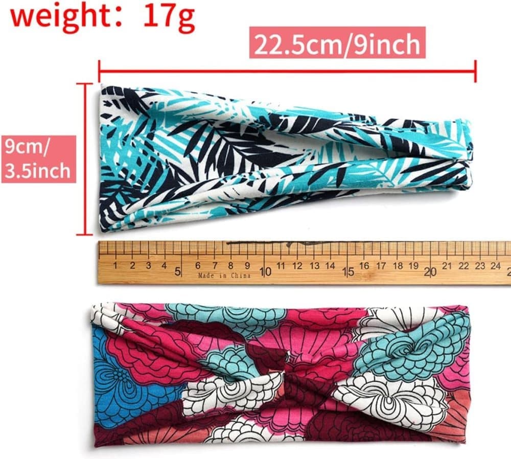 6 pcs Elastic Hair Band Headband for Yoga Training, Patterned — image 5