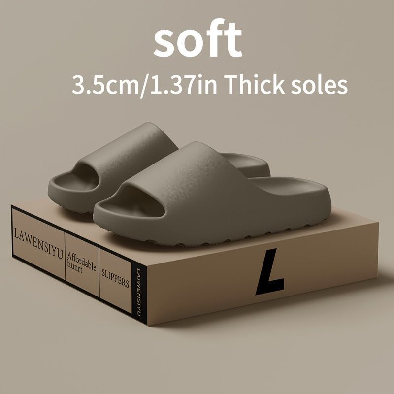 Unisex Soft Thick-Sole Slippers – 3.5cm Cushioned Comfort - Green - Size 11(AU11/EU42) — image 3