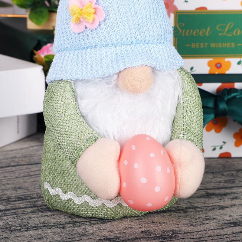 2 pcs Easter Bunny Gnome with Easter Egg - Handmade Gnome Faceless Plush Doll β image 4