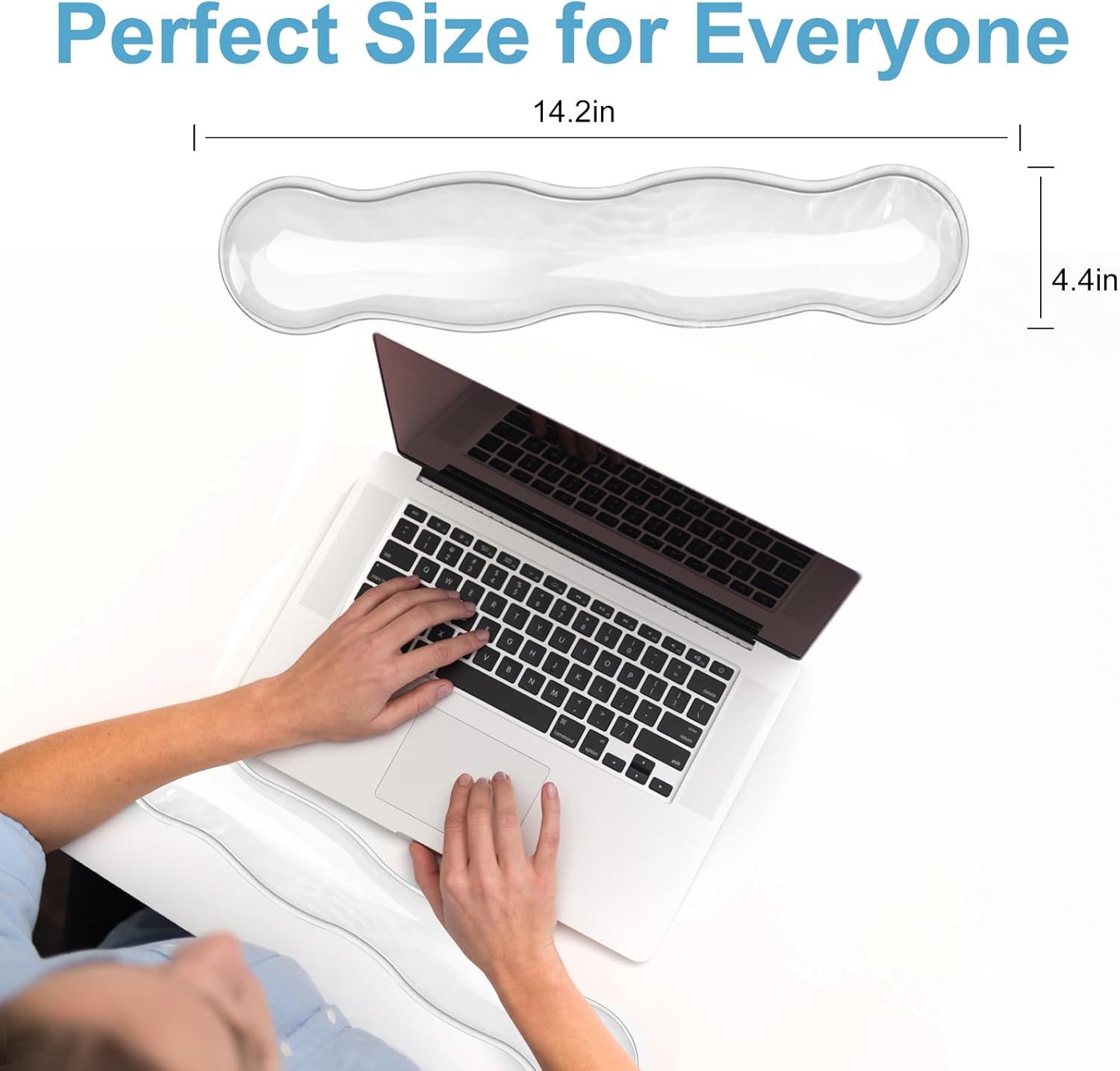 Gel Keyboard Wrist Rest - Ergonomic Computer Desk Pad for Typing Pain Relief, Cute Silicone Cushion for Support Hand & Arm, Comfortable Wrist Rest for Gaming — image 2