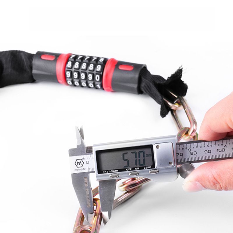Bike Combination Lock - Black Red, 0.9m โ image 2