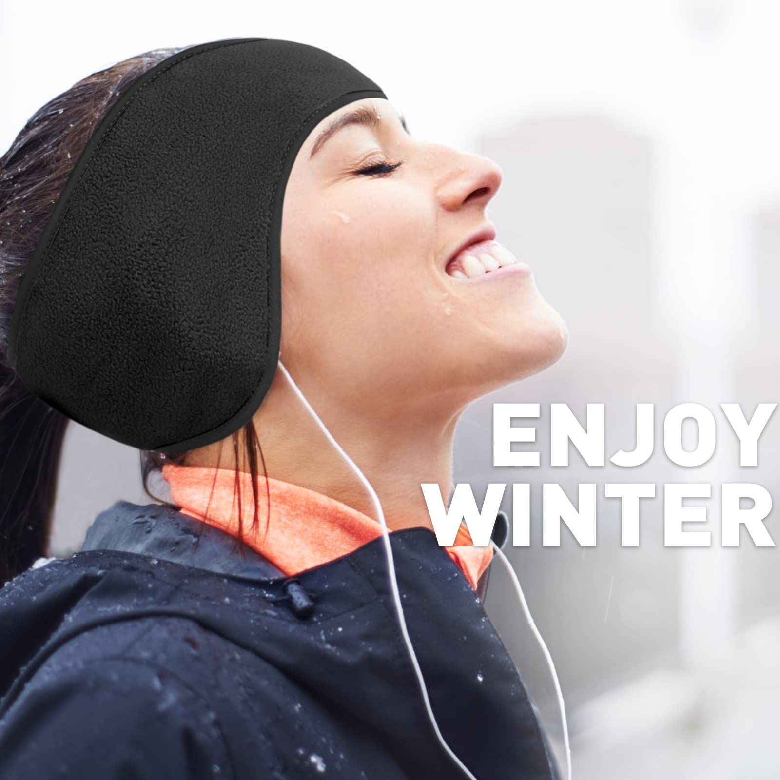 Ear Warmers for Men Women Kids - Winter Headband Ear Muffs Ear Covers for Cold Weather Running Cycling Ski โ image 4