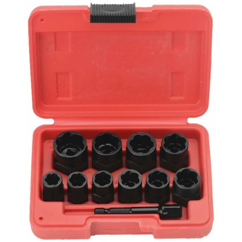Durable High Quality 11 Piece 9.5mm Impact Bolt Extractor Tool Set with Tool Box, Perfect Fit, Easy to Use, Good Performance — image 5