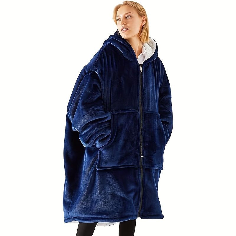 Wearable Zipper Blanket Super Soft Flannel Warmth — image 3