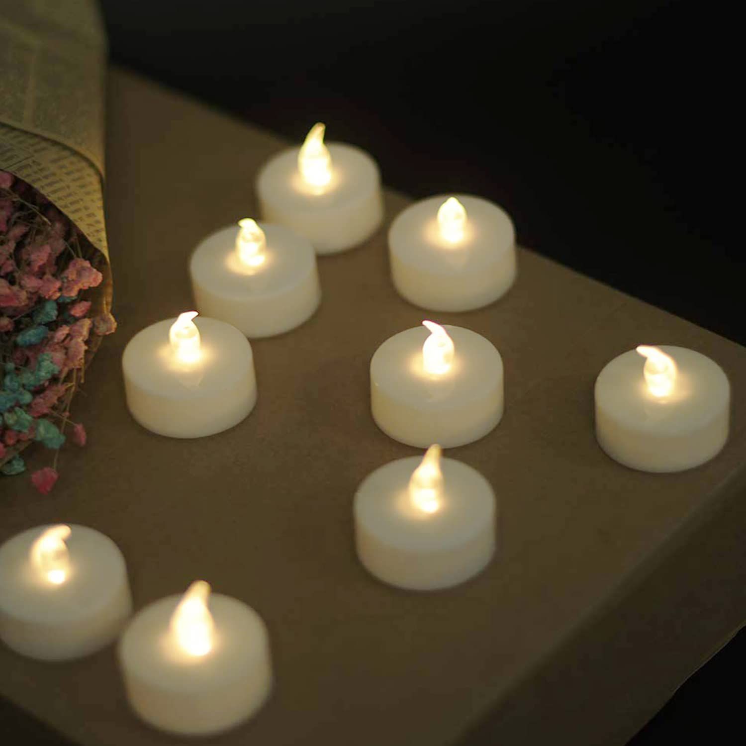 Battery Tea Lights Candles - LED Tea Light Pack of 12 Battery Operated (Warm White) for Party Garden Gift โ image 3