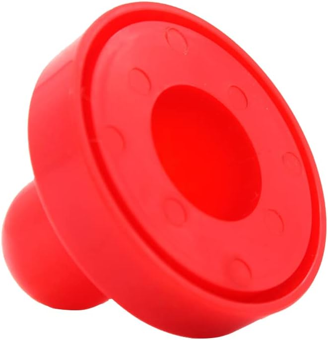 Air Hockey Pushers & Pucks Set, 60mm Mini Goal Handles Paddles Replacement Accessories for Game Tables - Red As Shown — image 4