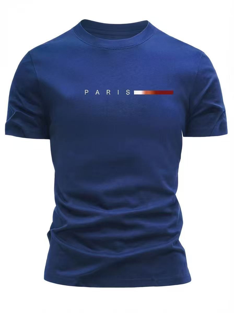 Men'S T-Shirt Lightweight T-Shirt Crew Neck T-Shirt Quick Dry T-Shirt Paris - White - Size S — image 5
