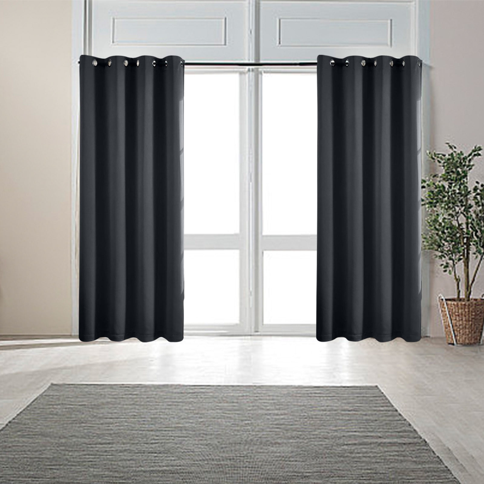 RV Camper Door Window Curtains, Blackout Privacy Curtains, Drapes for Bathroom Bedroom Kitchen, Portable Travel Trailer Small Window Decor, Short Blackout