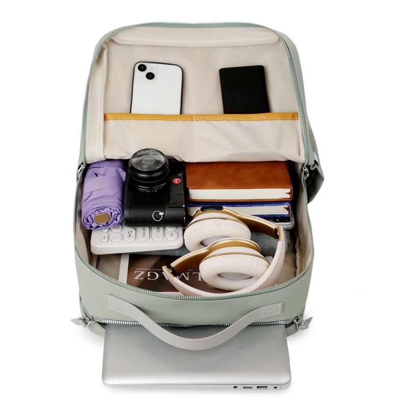 Dark grey Large Capacity Airbag Backpack Multi-Compartment Laptop Backpack Travel Business Bag — image 3