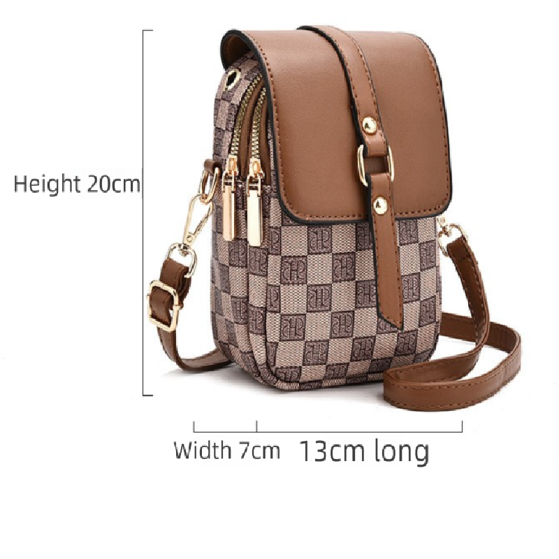Beige and terracotta Women's Mini Crossbody Phone Bag Compact PU Leather with Multiple Pockets and Headphone Port for Daily Travel Stylish Hands-Free Storage — image 4