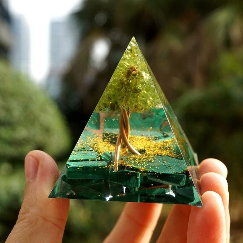 Amethyst Crystal Sphere Orgonite Pyramidamp Obsidians - Purple Blue(60mmx60mm) — image 6