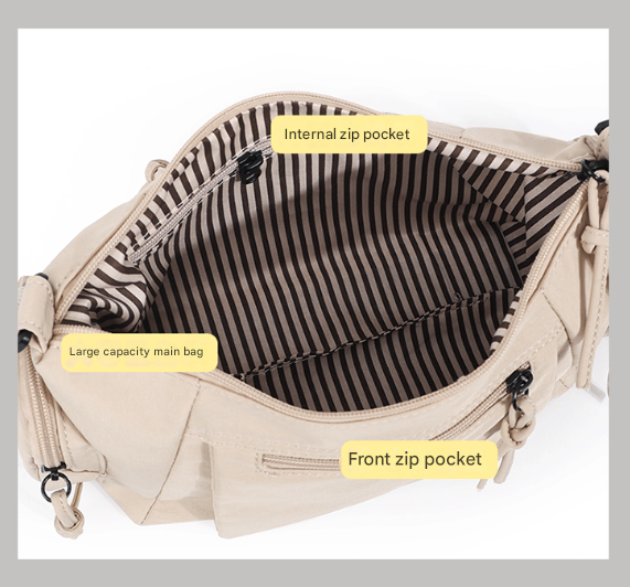 Green Chic Lightweight Multi-Pocket Oxford Crossbody Bag - Waterproof Retro Shoulder Bag for Women โ image 3