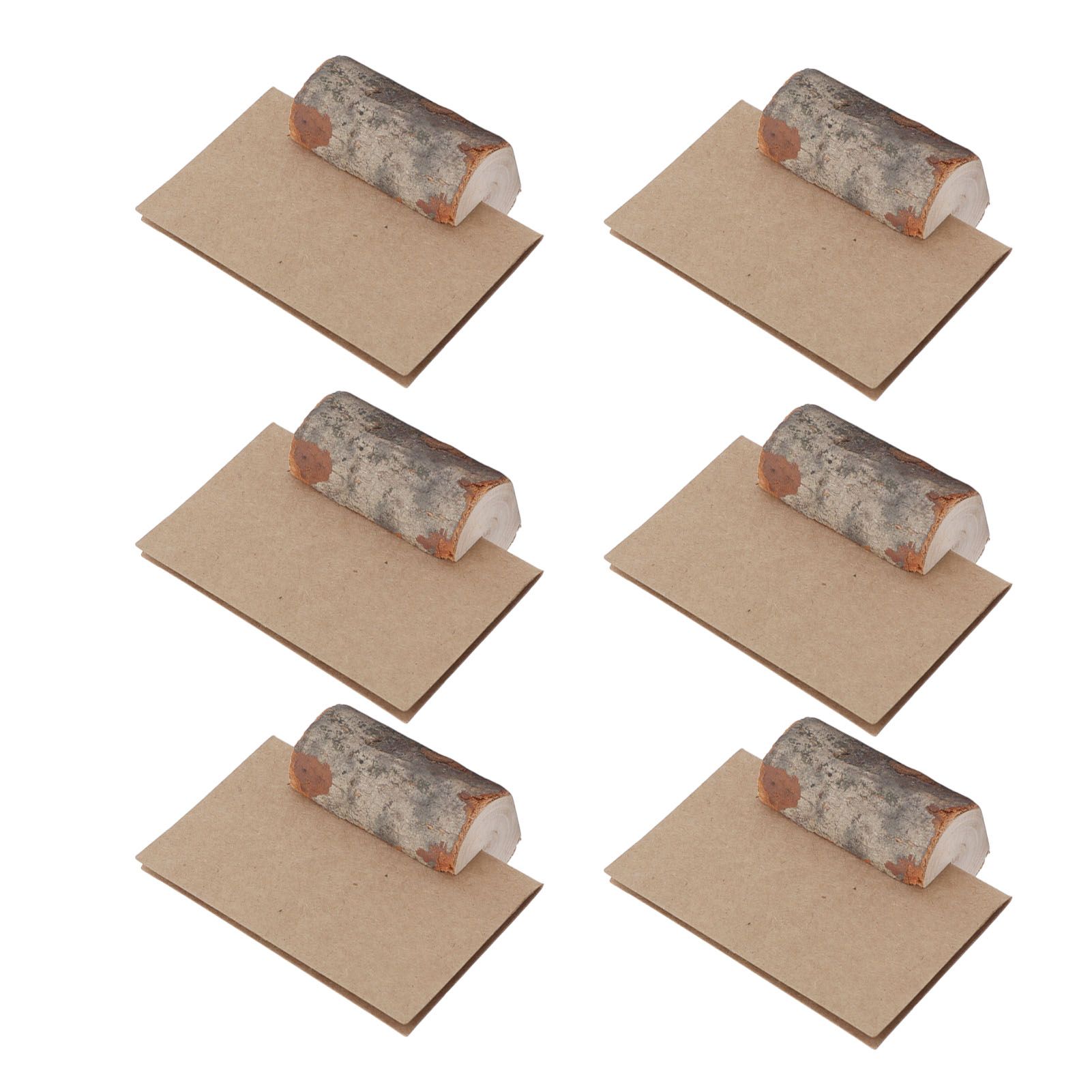 10pcs Wood Memo Holder Circular Decorative Desktop Wooden Photo Stand with Kraft Paper Cards for Weddings Home — image 6