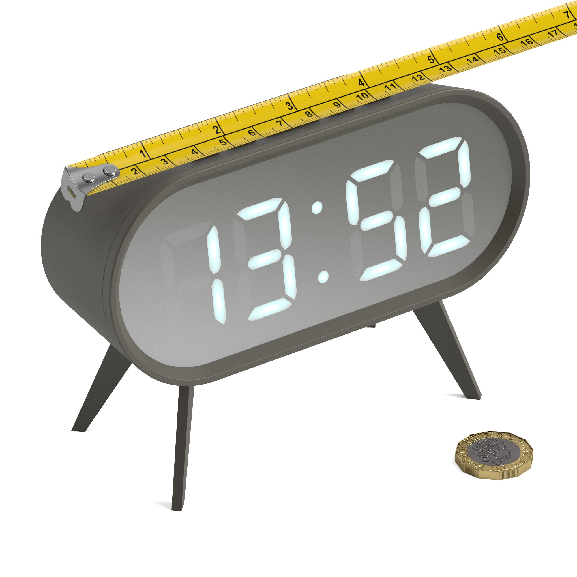 Newgate Space Hotel Cyborg Led Alarm Clock Grey โ image 3