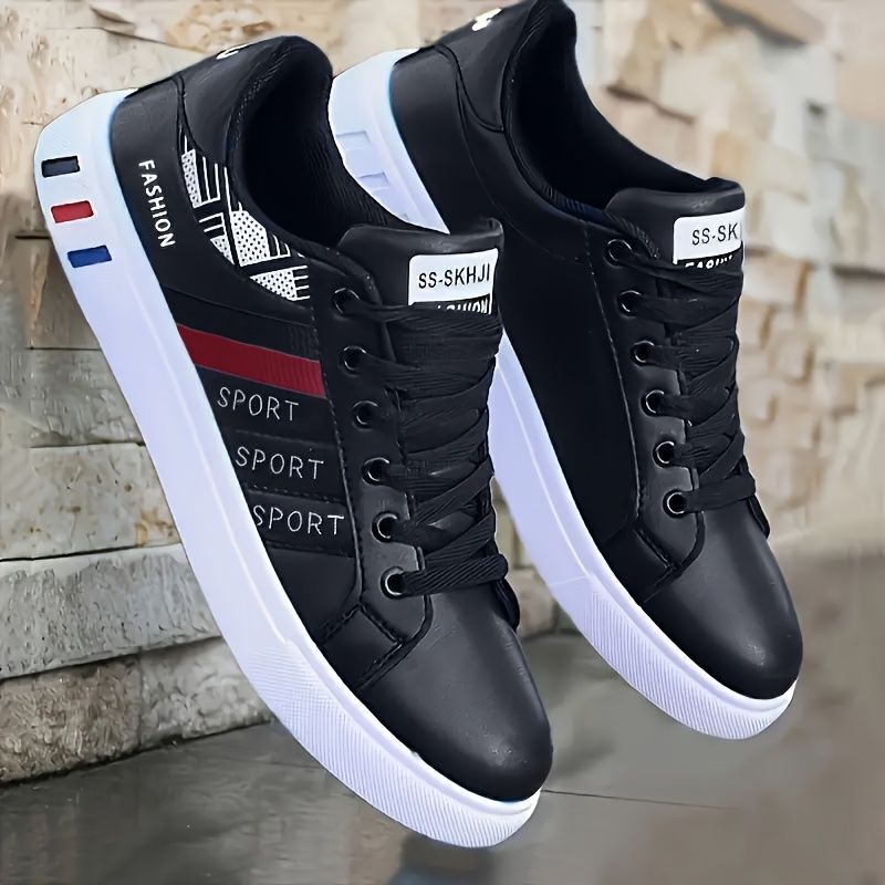 Koonexy Men'S Skate Shoes Low-Top Sneakers Pvc Sole Casual Sneakers Formal - Black - Size 10(AU10/EU43) — image 2