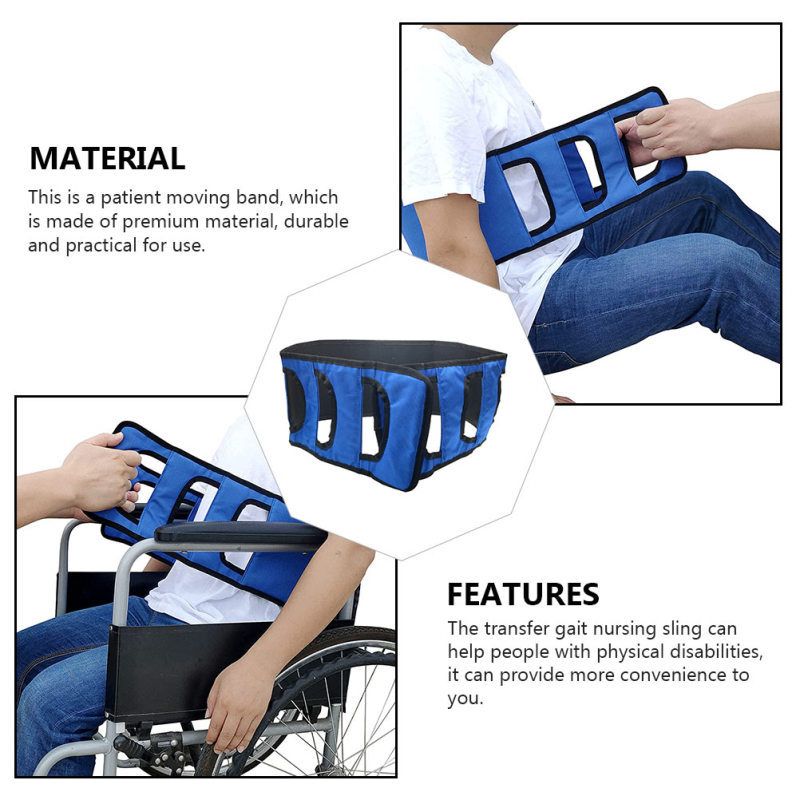 Bed Transfer Sling Positioning Bed Pad for Elderly Bedridden Patient, Padded Lifting Aids with Multiple Handles â image 4