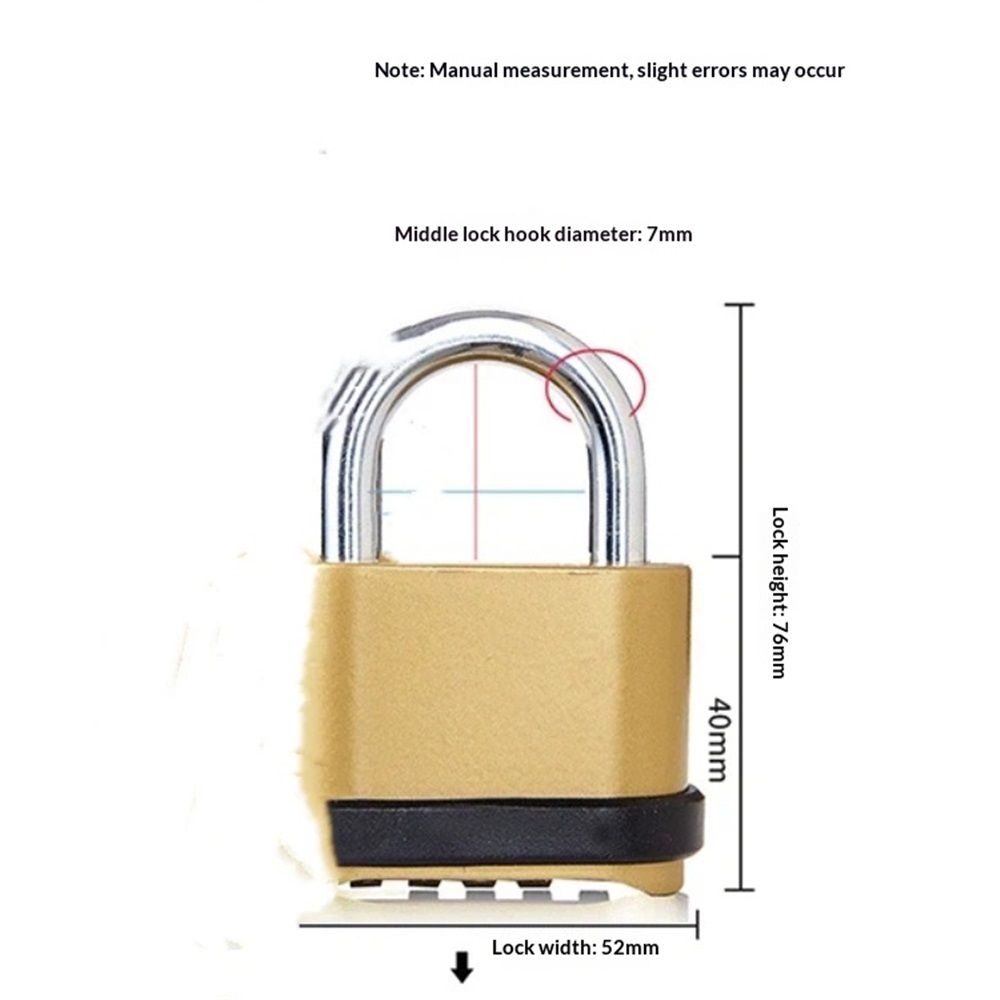 2 pack Heavy Duty Combination Padlock, Large Outdoor Padlock [One-Touch Unlocking] High Security Weatherproof, Design of Hidden Password Suitable for Locker — image 4