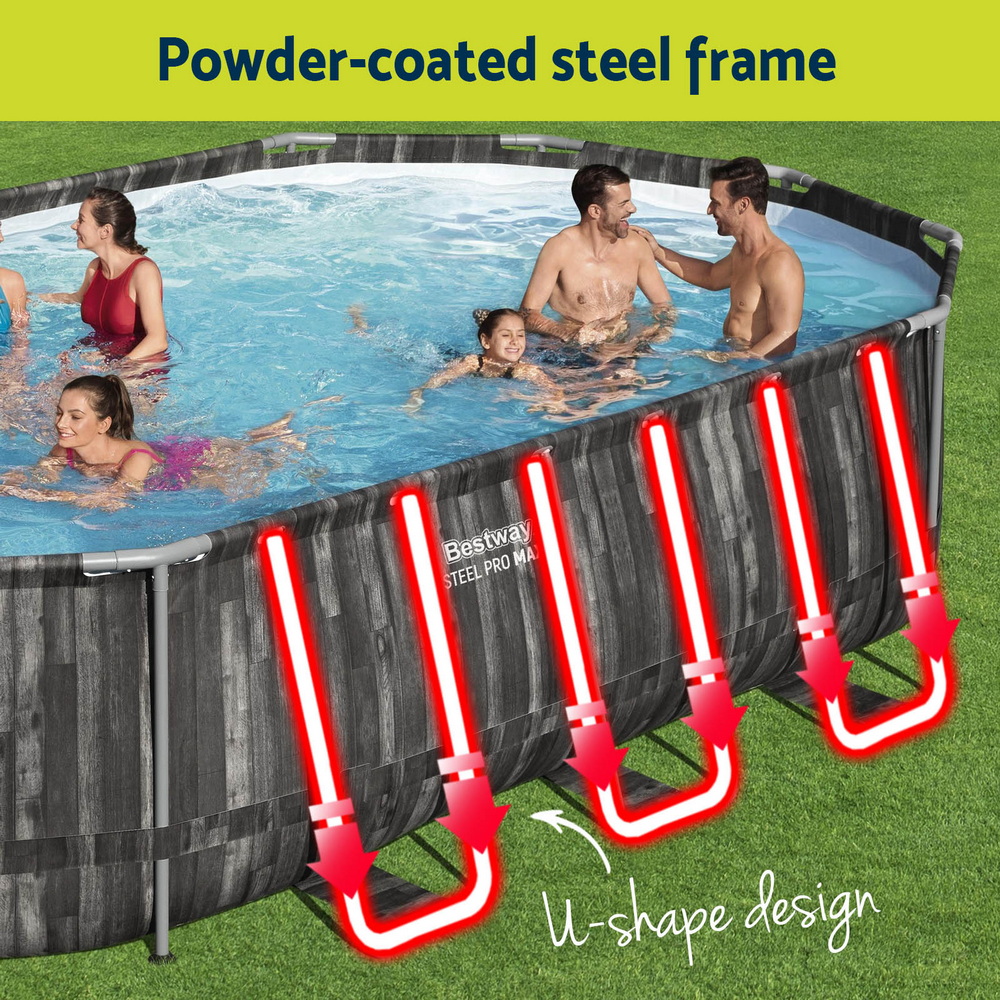 Bestway Steel Frame Pool 6.1x3.66m with Pump — image 5