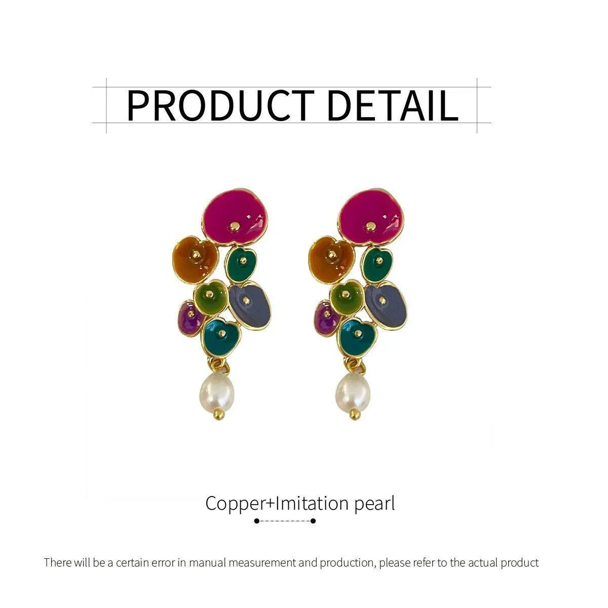 Vintage Long Pearl Coloured Earrings Elegant Matching Jewelry Women Fashion — image 3