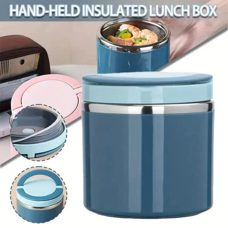 Stainless Steel Insulated Lunch Box Bento Box Thermal Food Container Breakfast - Pink — image 5