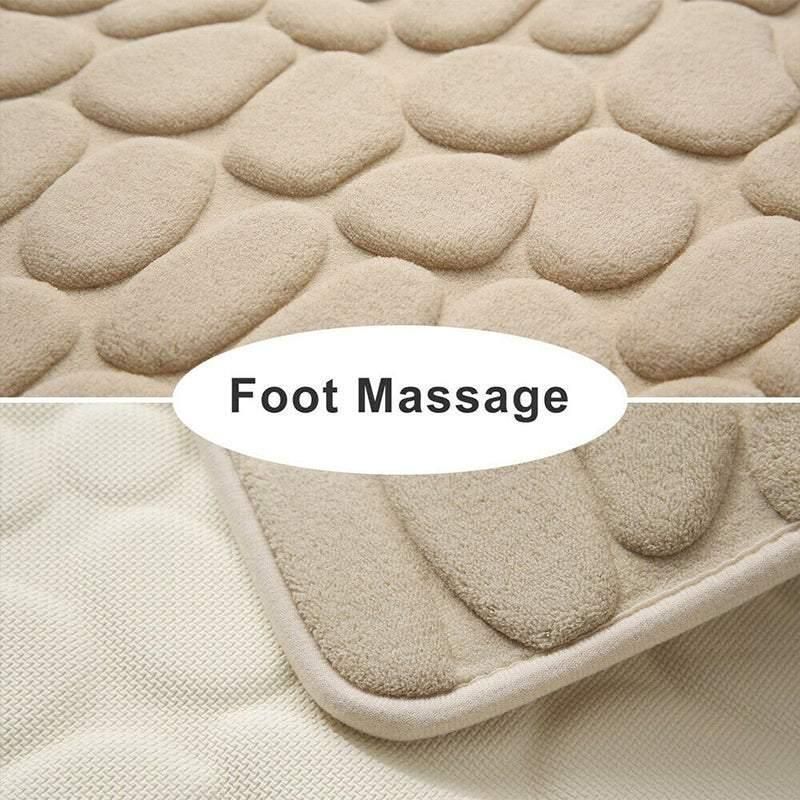 40x60cm Non-Slip Memory Foam Bath Mat Super Absorbent Floor Rug for Bathroom Use - Khaki — image 5