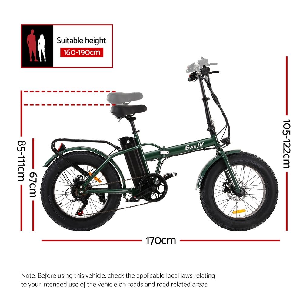 Everfit 20 Inch Folding Electric Bike Urban City Bicycle eBike Rechargeable โ image 2