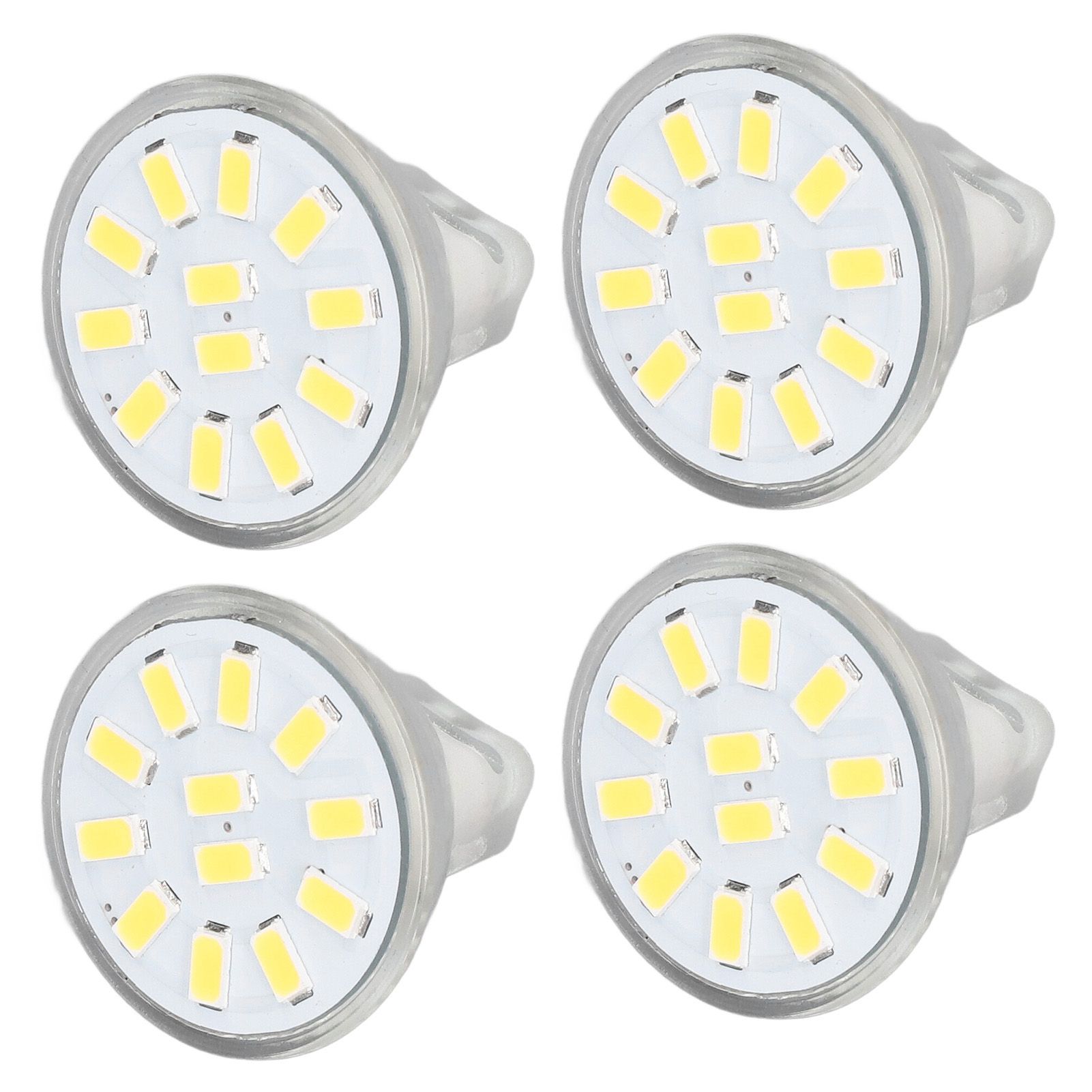 4pcs/set MR11 LED Spot Light Bulb with Dual Needle Base 360° Heat Dissipation 3W 12 LEDs Lamp BulbCold White — image 3