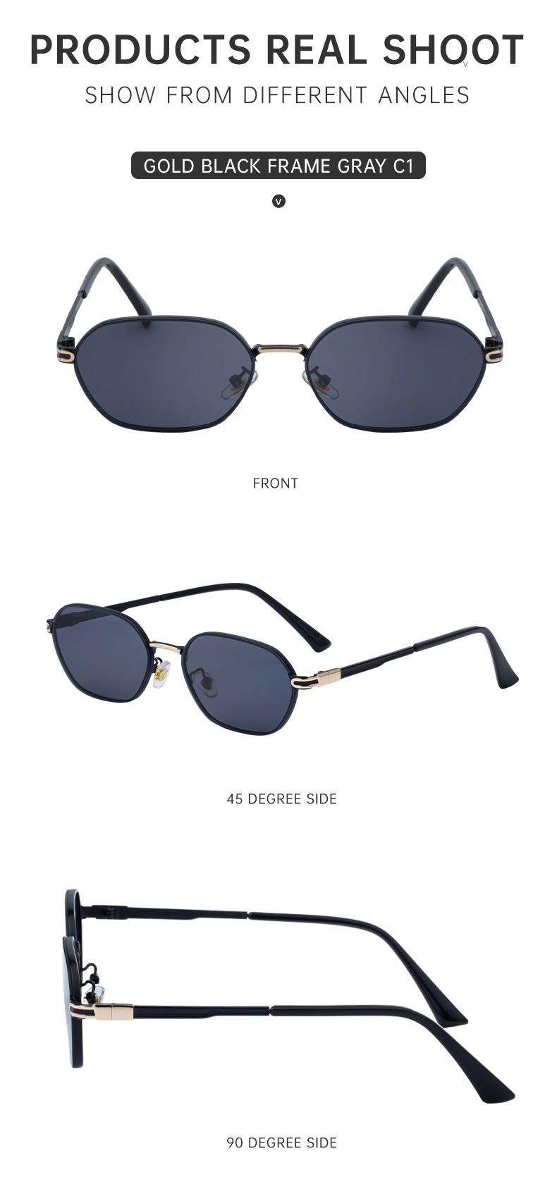 Blue Lenses Chic Oval Sunglasses for Women - UV400 Protection Lightweight Metal Frame, Comfortable Design โ image 2