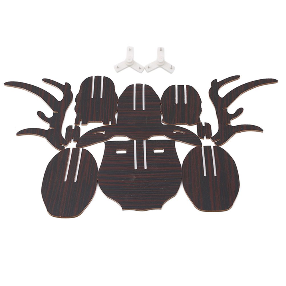 3D Wooden DIY Animal Deer Head Puzzle Model Home Office Wall Hanging Storage Holders Racks Craft Home Decor — image 3