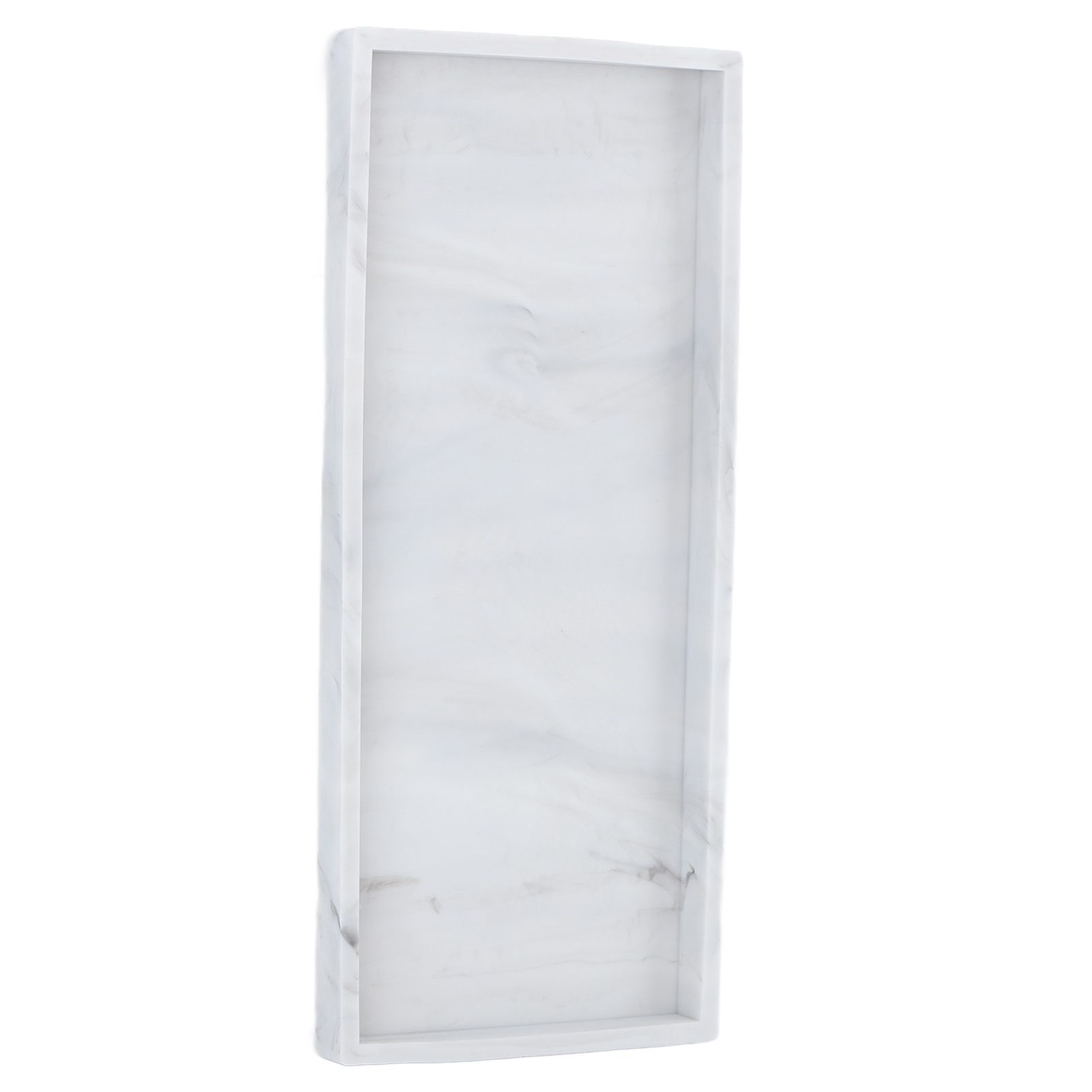 Silicone Storage Tray Silica Gel Kitchen Sorting Plate Tray Cosmetics Organizer Tray for Bathroom Dressing Table Marble Color Large Size โ image 3