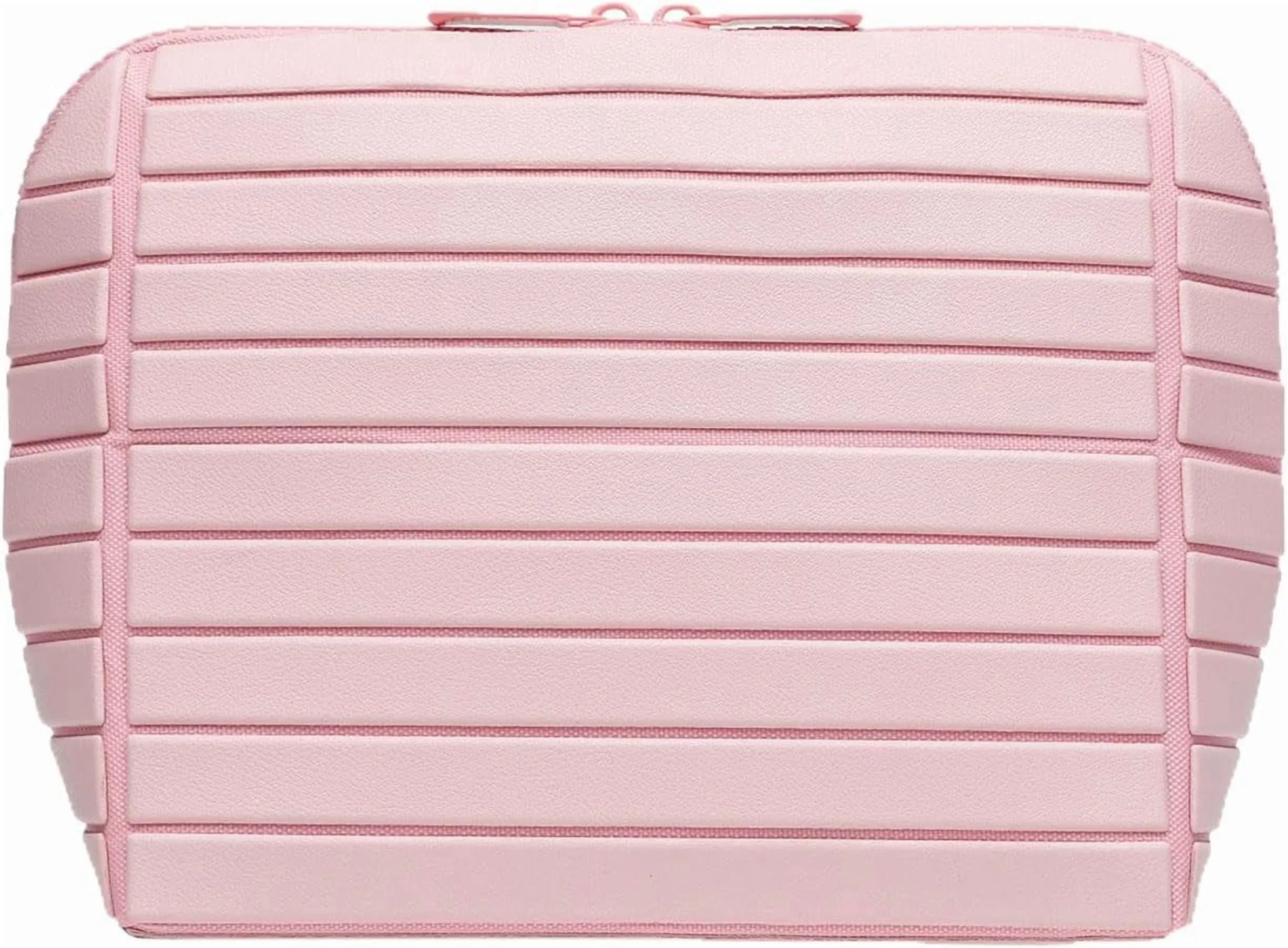 Travel Makeup Bag, Foldable Waterproof Toiletry Organizer for Skincare Cosmetics, Pink 7.8 In