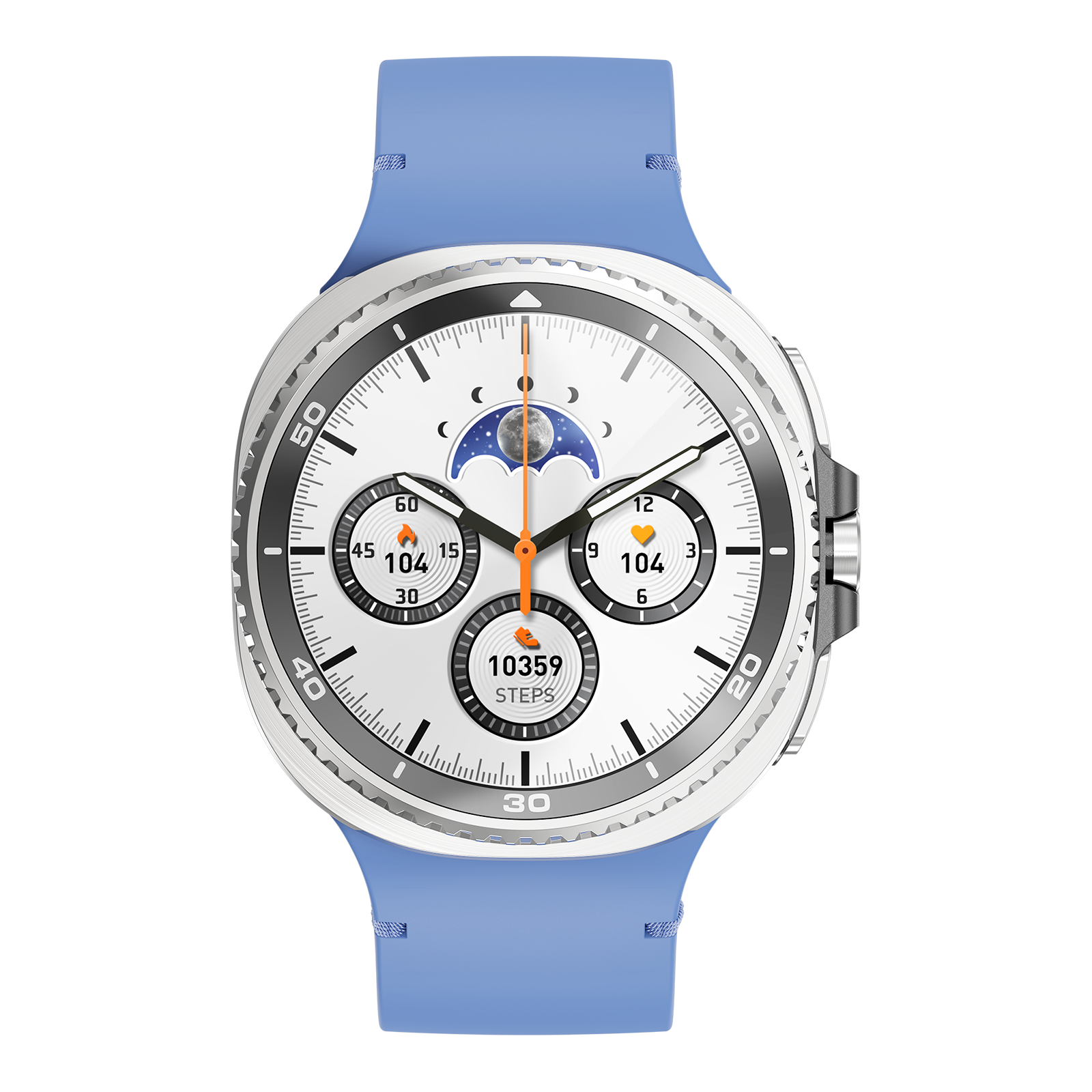 Watch8Classic-SU02 Smart Watch, Full Touch Screen Silicone Sports Wrist Watch for Men Women,Blue — image 2