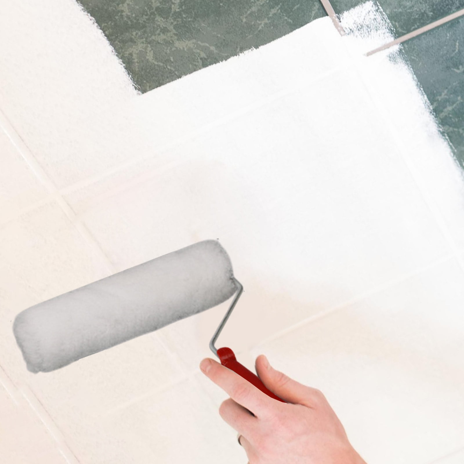 Paint Roller Set, Roller Brush with Tray for Walls Cabinets Furniture and DIY Painting, Reusable Tool, White โ image 5