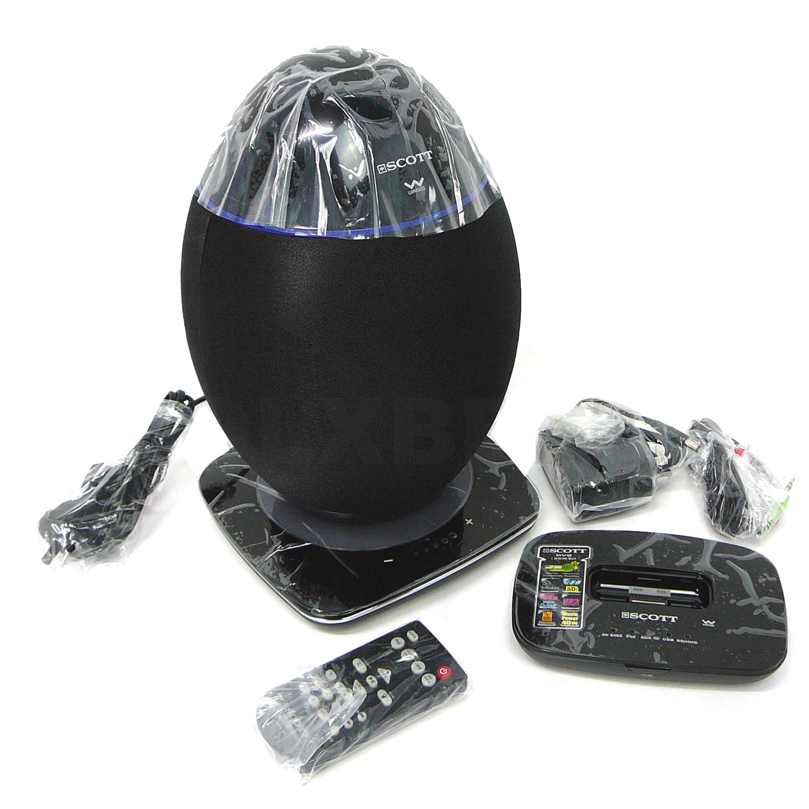 Scott 2.4Ghz Wireless OVE Speaker System USB SD Bluetooth 20w RMS — image 3